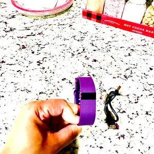 EUC Small Purple Fitbit Activity Tracker w/charger
